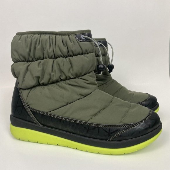 Clarks Shoes - Clarks Cabrini Bay US 10 Women Khaki Winter Boot Green Snow Quilted Puffer Warm